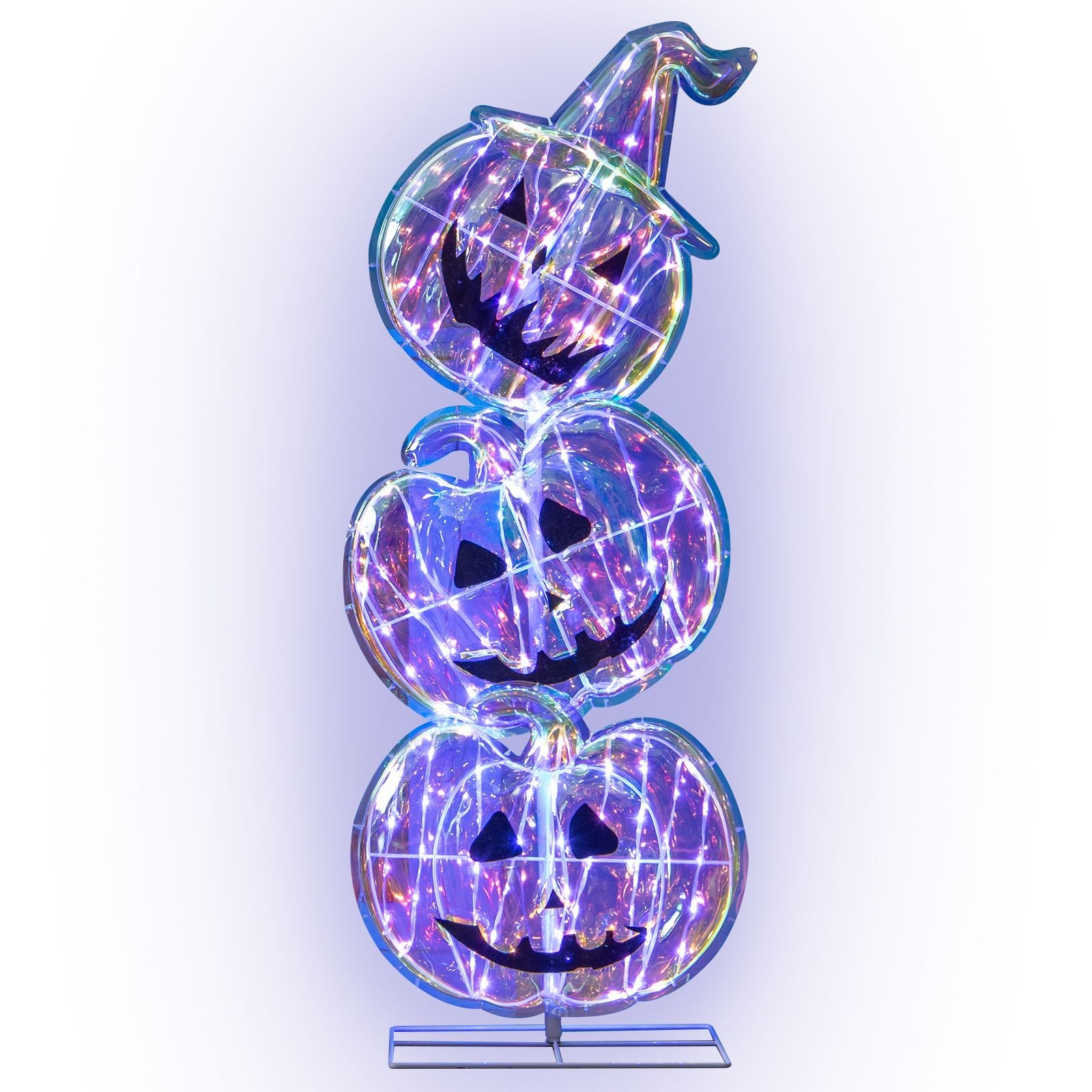 3.4 Ft Light up Stacked Pumpkins - Halloween Decorations