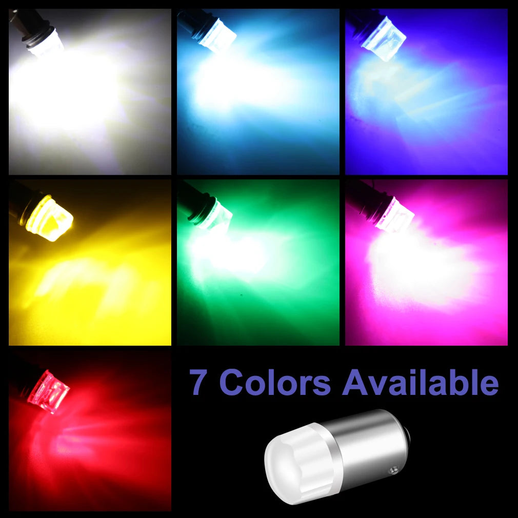 2PCS BA9S T4W LED Bulbs – 12V DC | 2835 SMD | Multi-Colour Options | License Plate, Dome, Map & Indicator Lights