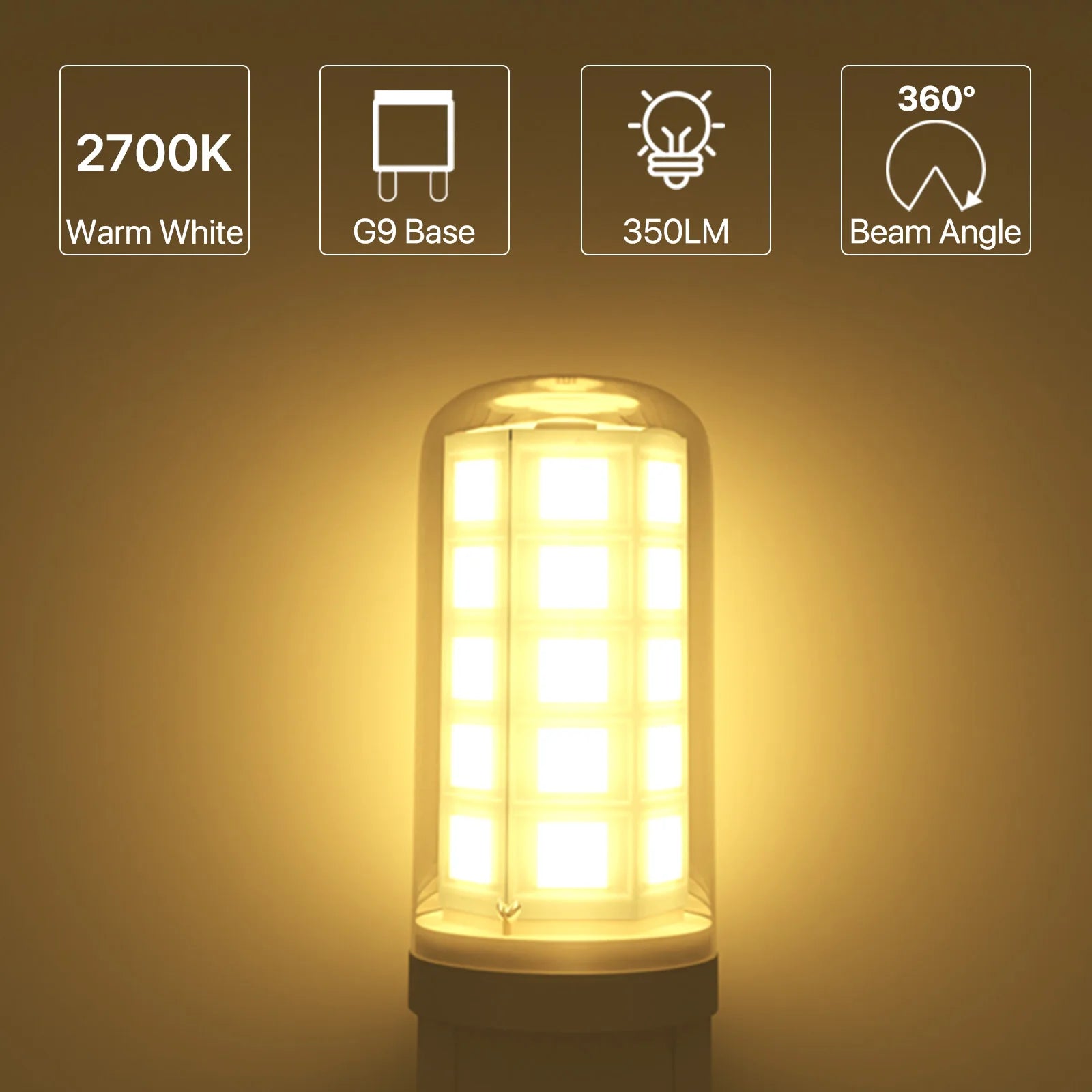 6 x  G9 LED Bulbs 3W 220V 2700K Warm White 6000K Cool White Energy Saving Light Equivalent 30W - 40W Non-Dimmable Halogen Bulbs