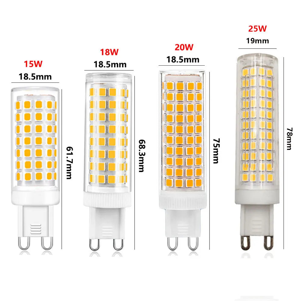 G9 LED Bulb – Energy Saving 5W–25W | Warm White & Cool White | 360° Beam