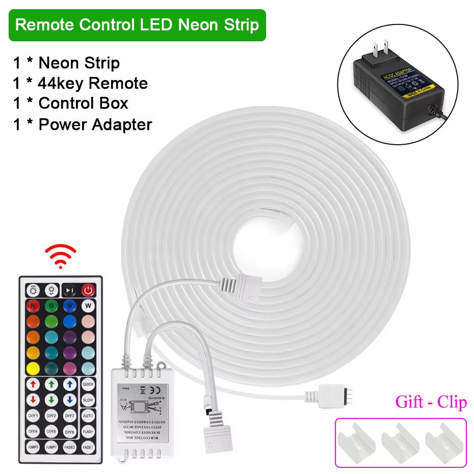 Flexible Smart RGB Neon LED Strip Light – 1M–5M | WiFi, Bluetooth & Remote | Alexa & Google Compatible | IP65 Waterproof