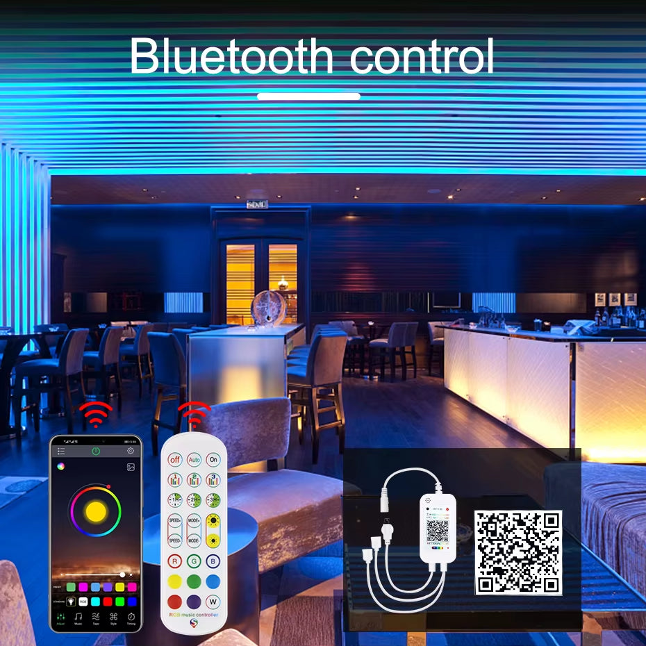 Flexible Smart RGB Neon LED Strip Light – 1M–5M | WiFi, Bluetooth & Remote | Alexa & Google Compatible | IP65 Waterproof