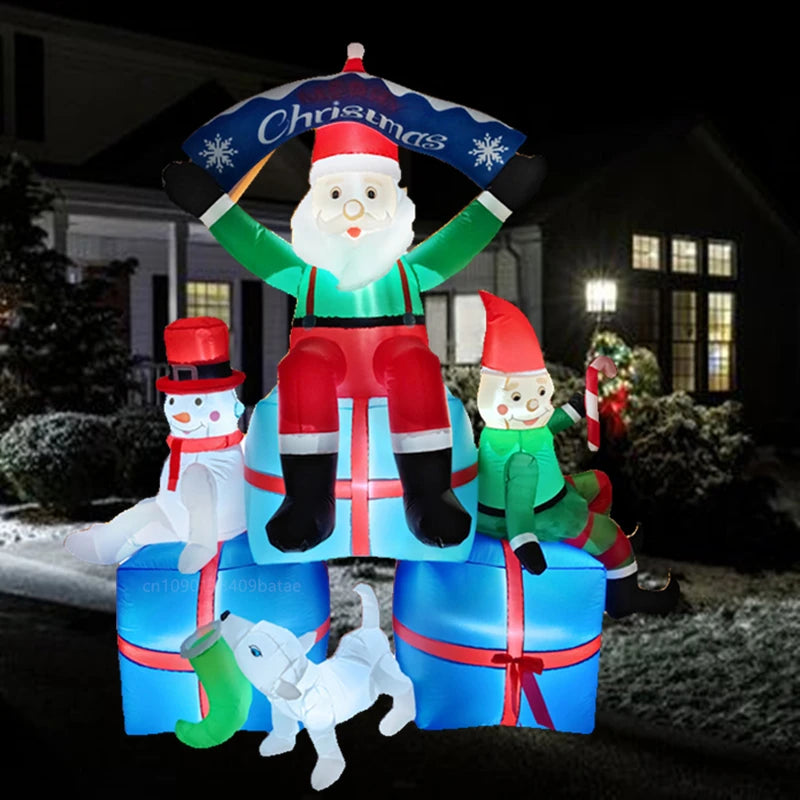 Inflatable Christmas Decoration – LED Lighted Holiday Display with Blower | EU & UK Plug