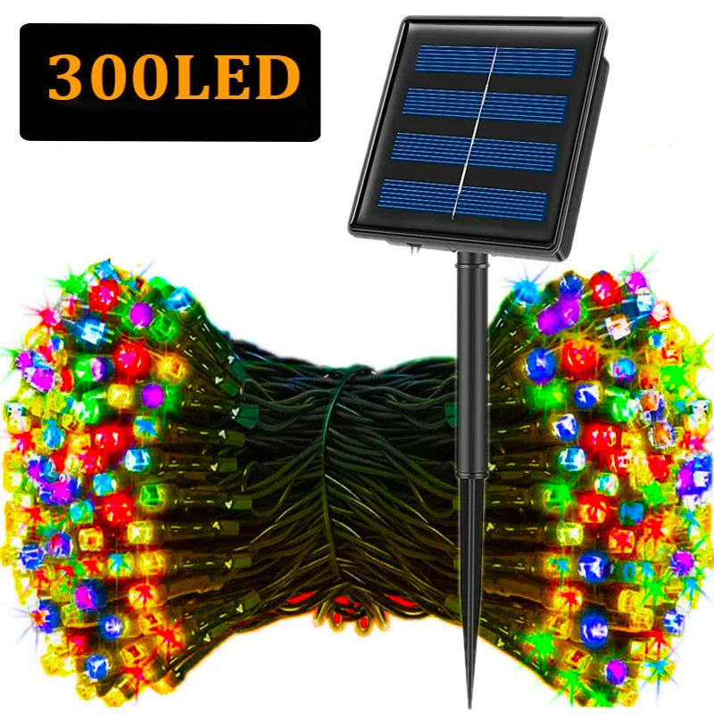 Solar Powered LED String Lights – 8 Modes | Waterproof Garden & Patio Fairy Lights with Long Runtime