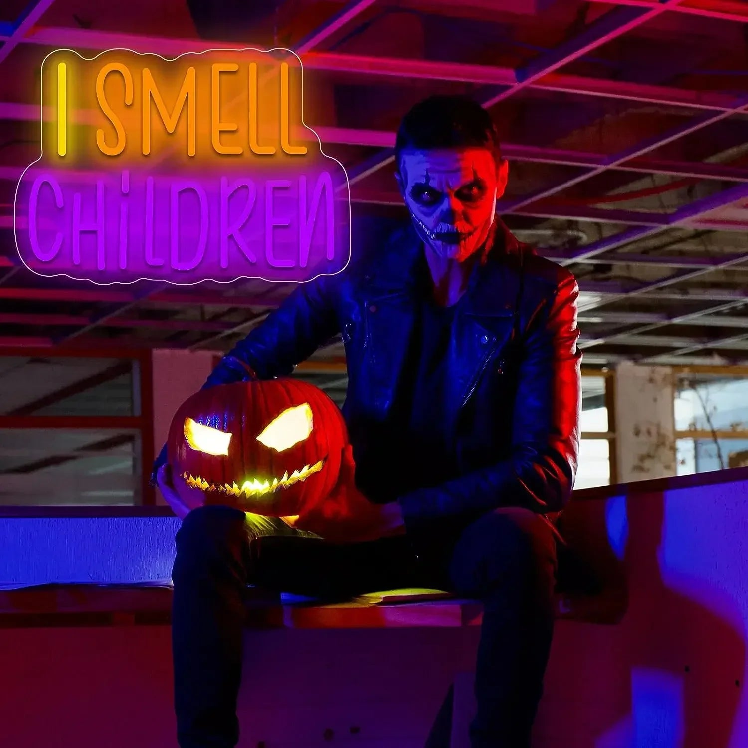 Halloween I Smell Children Neon Sign