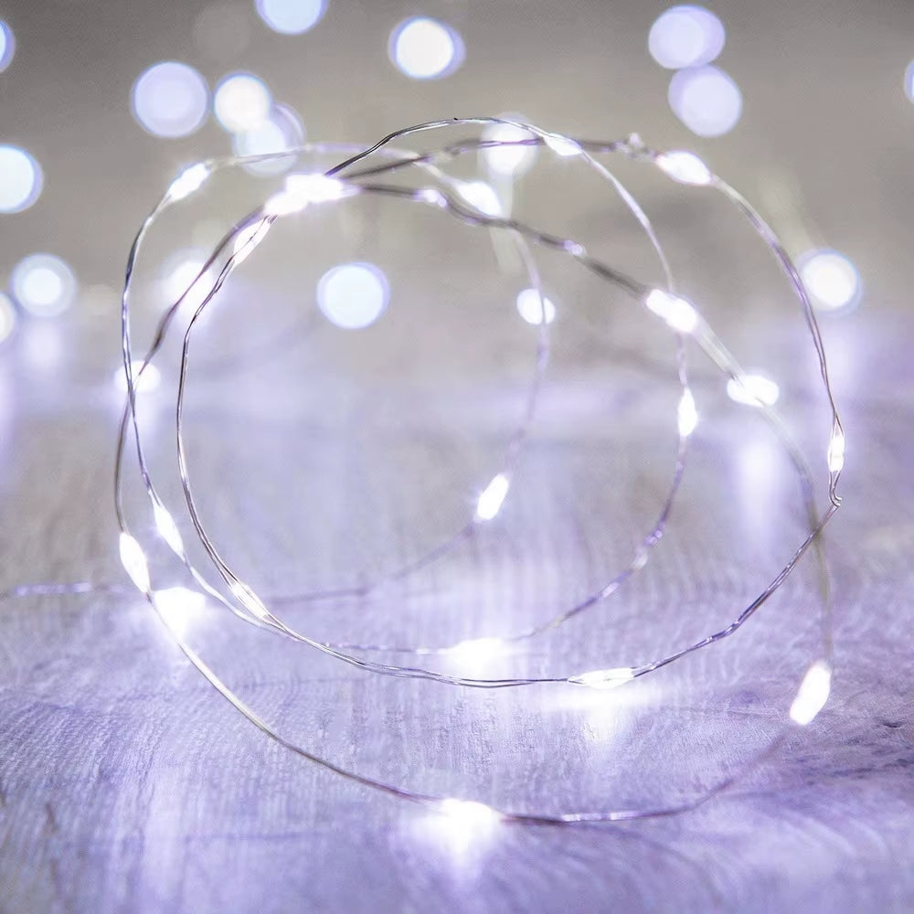 LED Copper Wire String Lights – USB & Battery Powered | Flexible Fairy Lights for Christmas, Home & Party Décor