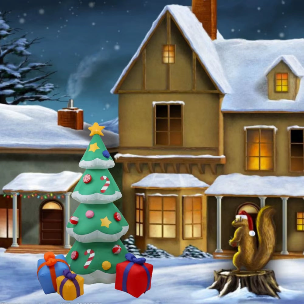 Inflatable Christmas Decoration – Polyester Fabric | EU/UK Plug | Indoor & Outdoor Holiday Display