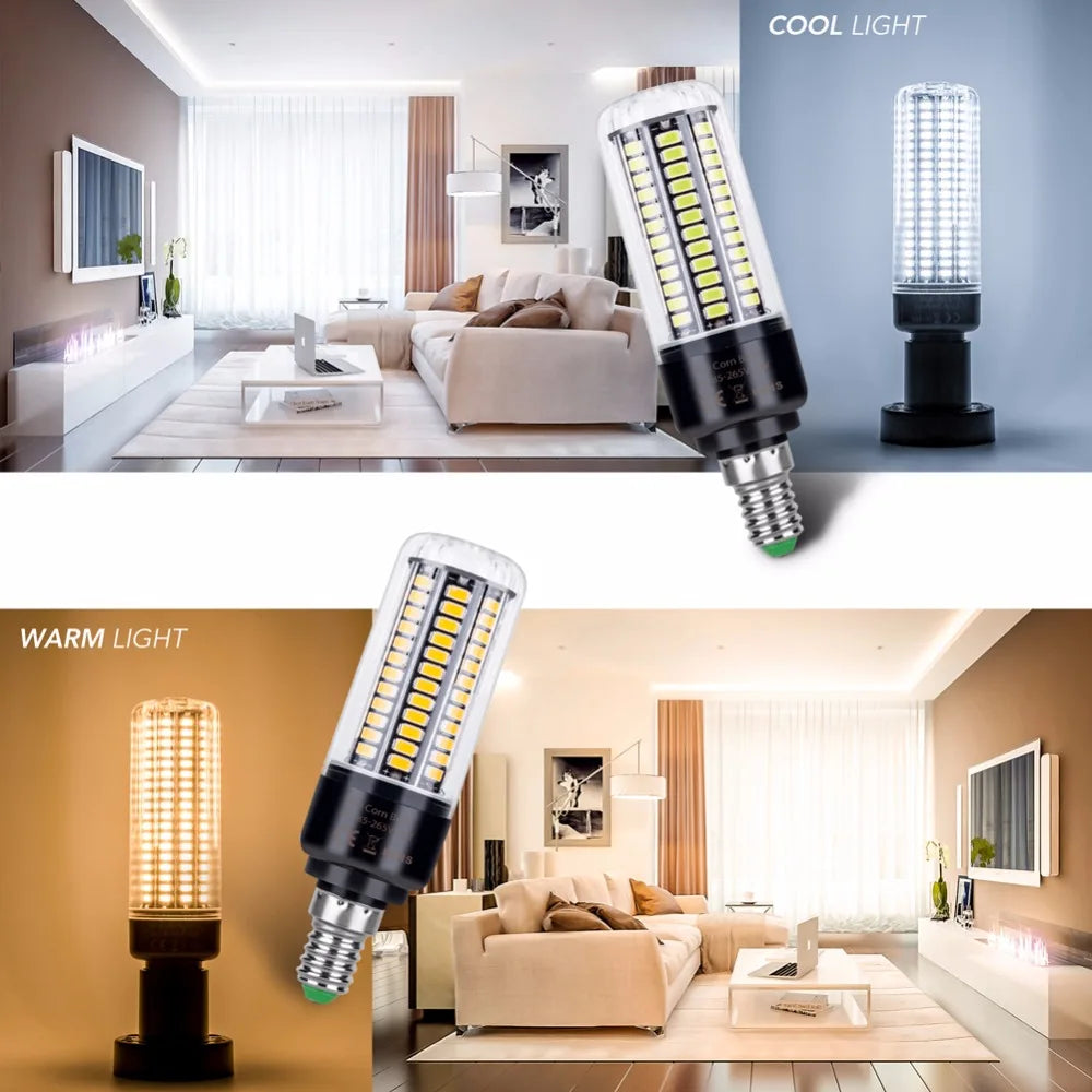 LED Corn Bulb – E27 / E14 Base | 3.5W–20W | 360° Beam | Warm & Cool White | 2-Year Warranty