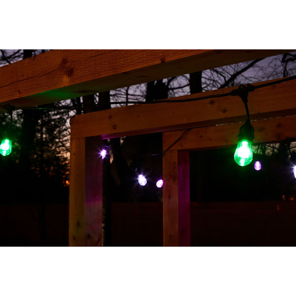 Smart Outdoor Festoon Lights – 14.8m | RGB + Tunable White | WiZ App, Alexa & Google Compatible | IP65
