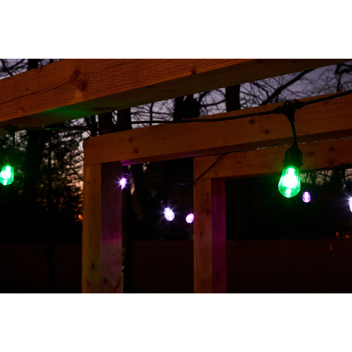 Smart Outdoor Festoon Lights – 14.8m | RGB + Tunable White | WiZ App, Alexa & Google Compatible | IP65