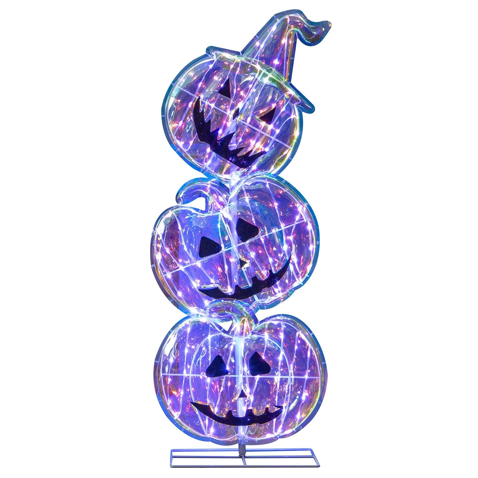 3.4 Ft Light up Stacked Pumpkins - Halloween Decorations