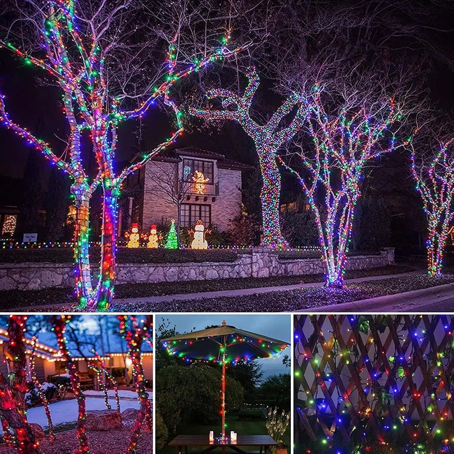 Solar Powered LED String Lights – 8 Modes | Waterproof Garden & Patio Fairy Lights with Long Runtime