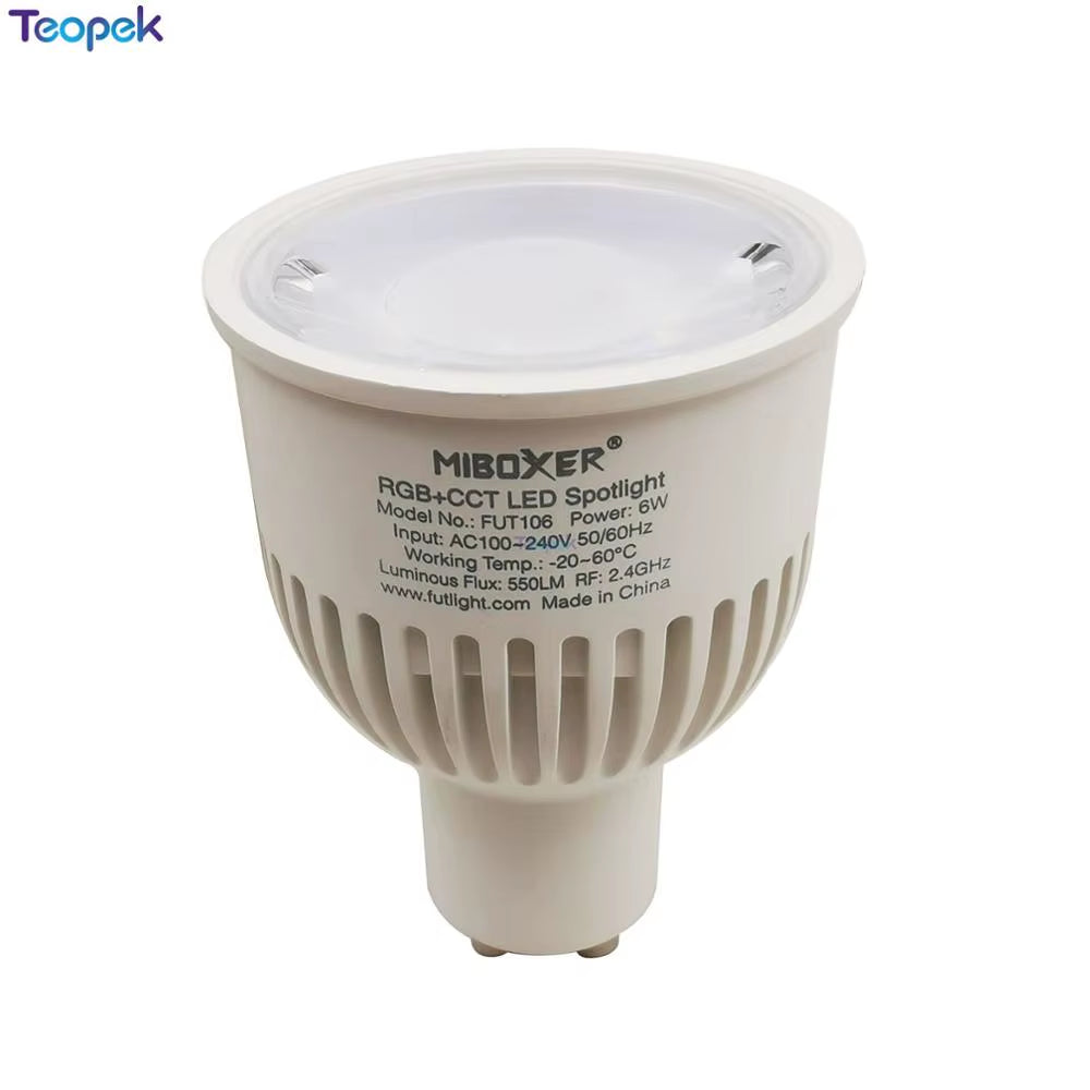 MiBoxer 2.4G Smart LED Bulbs – E14, GU10, E27, MR16 | RGB+CCT & CCT | Wireless Control | 4W–12W
