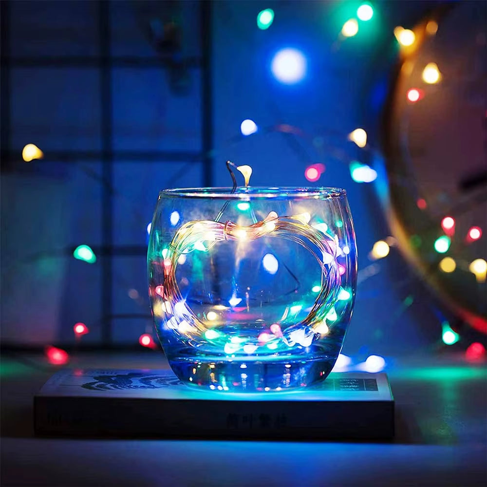 LED Copper Wire String Lights – USB & Battery Powered | Flexible Fairy Lights for Christmas, Home & Party Décor