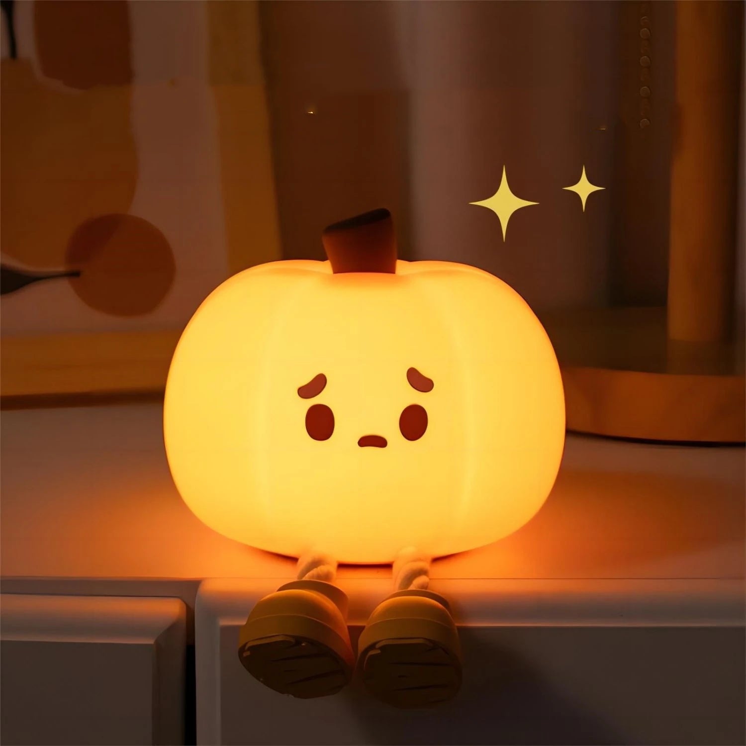 Little Pumpkin Sleep Lamp | USB Rechargeable Night Light | 3 Levels + Timer