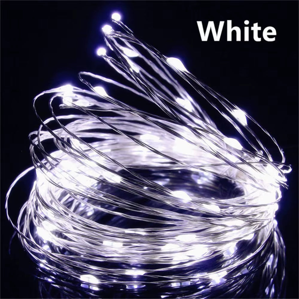 LED Copper Wire String Lights – USB & Battery Powered | Flexible Fairy Lights for Christmas, Home & Party Décor
