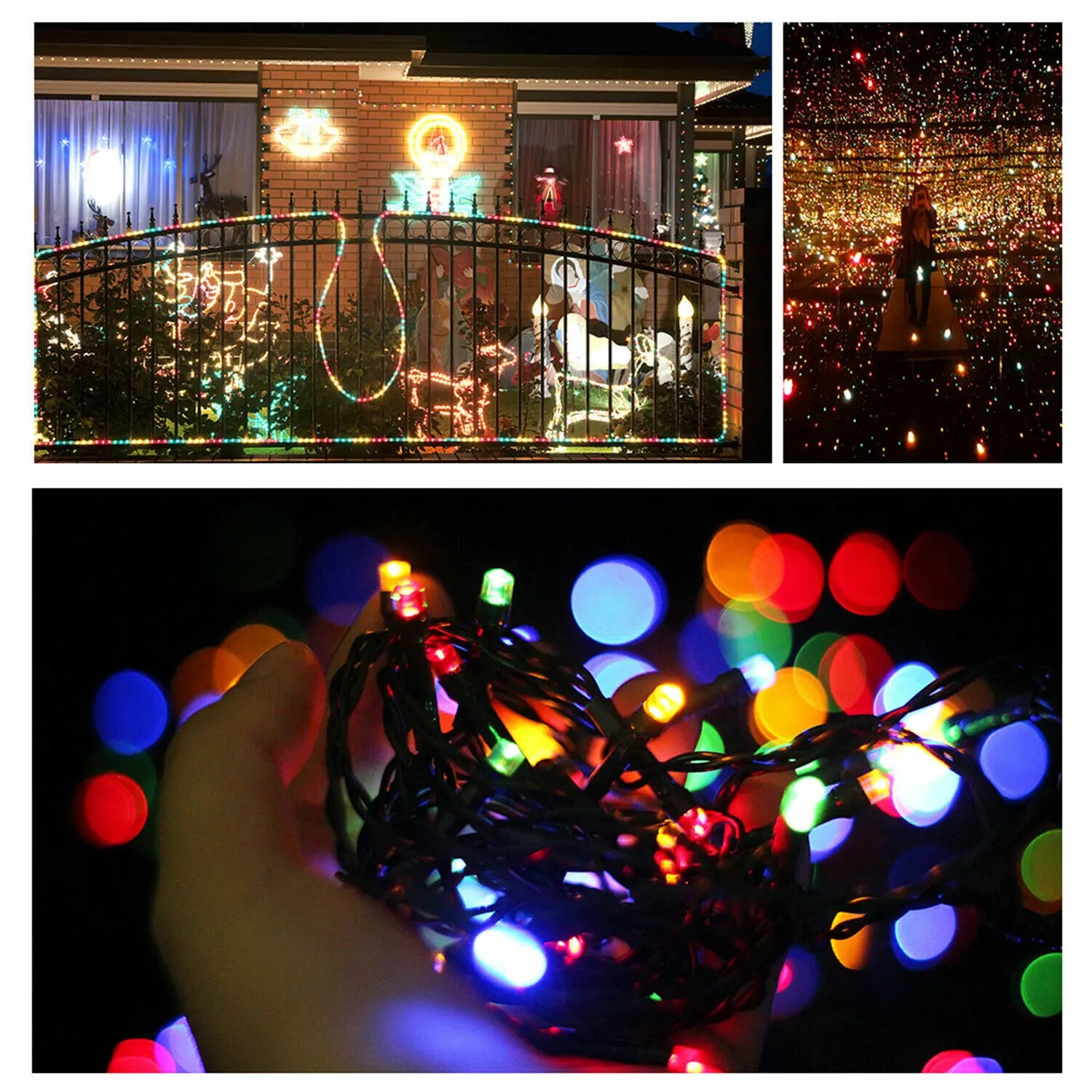 Solar Powered LED String Lights – 8 Modes | Waterproof Garden & Patio Fairy Lights with Long Runtime