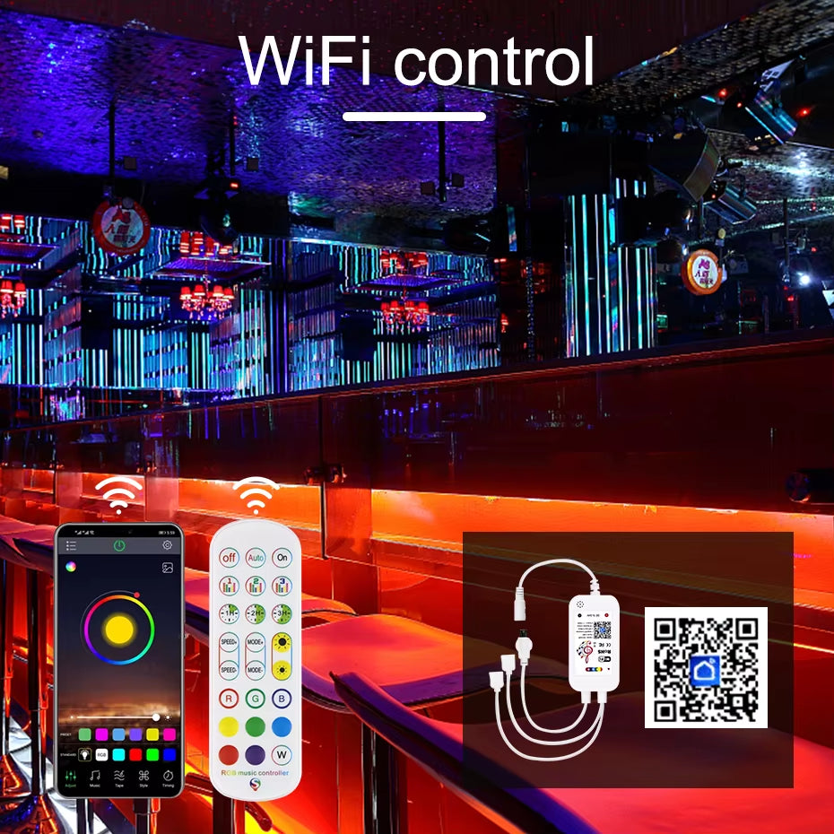 Flexible Smart RGB Neon LED Strip Light – 1M–5M | WiFi, Bluetooth & Remote | Alexa & Google Compatible | IP65 Waterproof