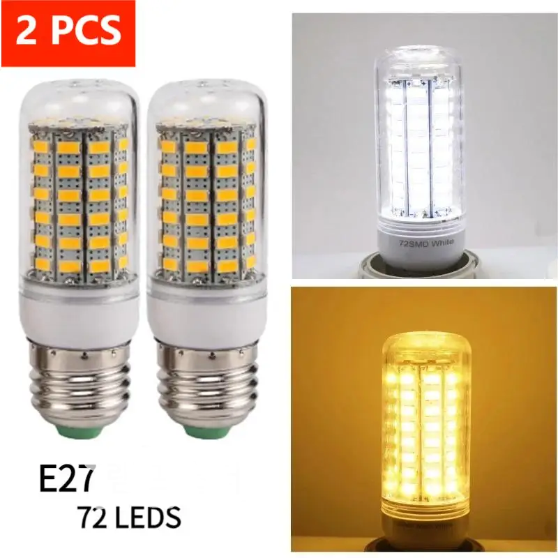 2pcs E27 LED Corn Bulb | 2700K–6500K | 360° Beam | Energy-Saving