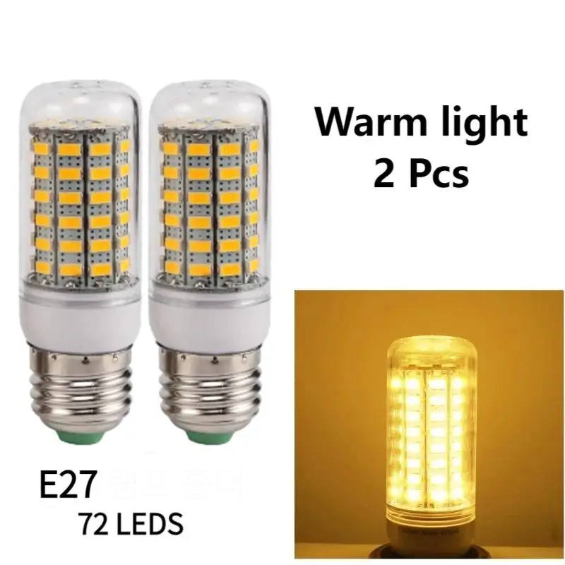 2pcs E27 LED Corn Bulb | 2700K–6500K | 360° Beam | Energy-Saving