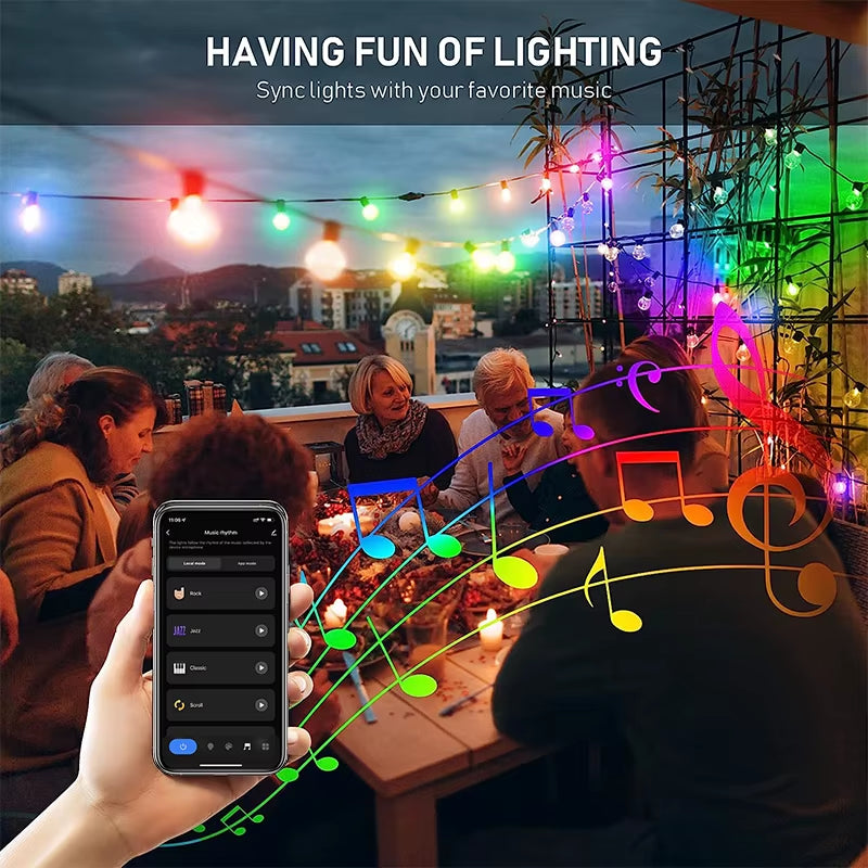 Christmas LED String Lights with Chase Effect – WS2812B IC Waterproof Strip | USB Powered, Multiple Modes