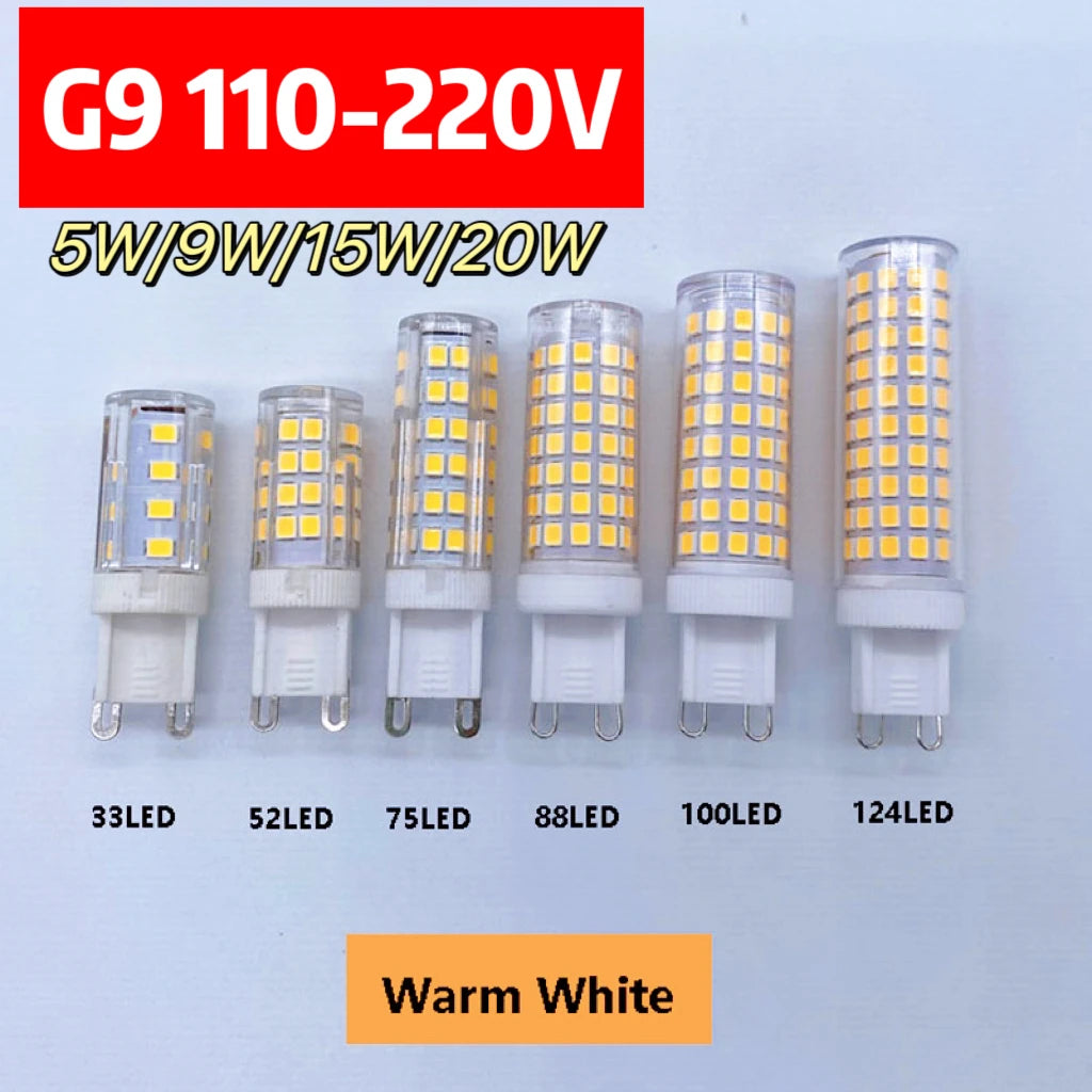 G9 LED Bulb – Energy Saving 5W–25W | Warm White & Cool White | 360° Beam
