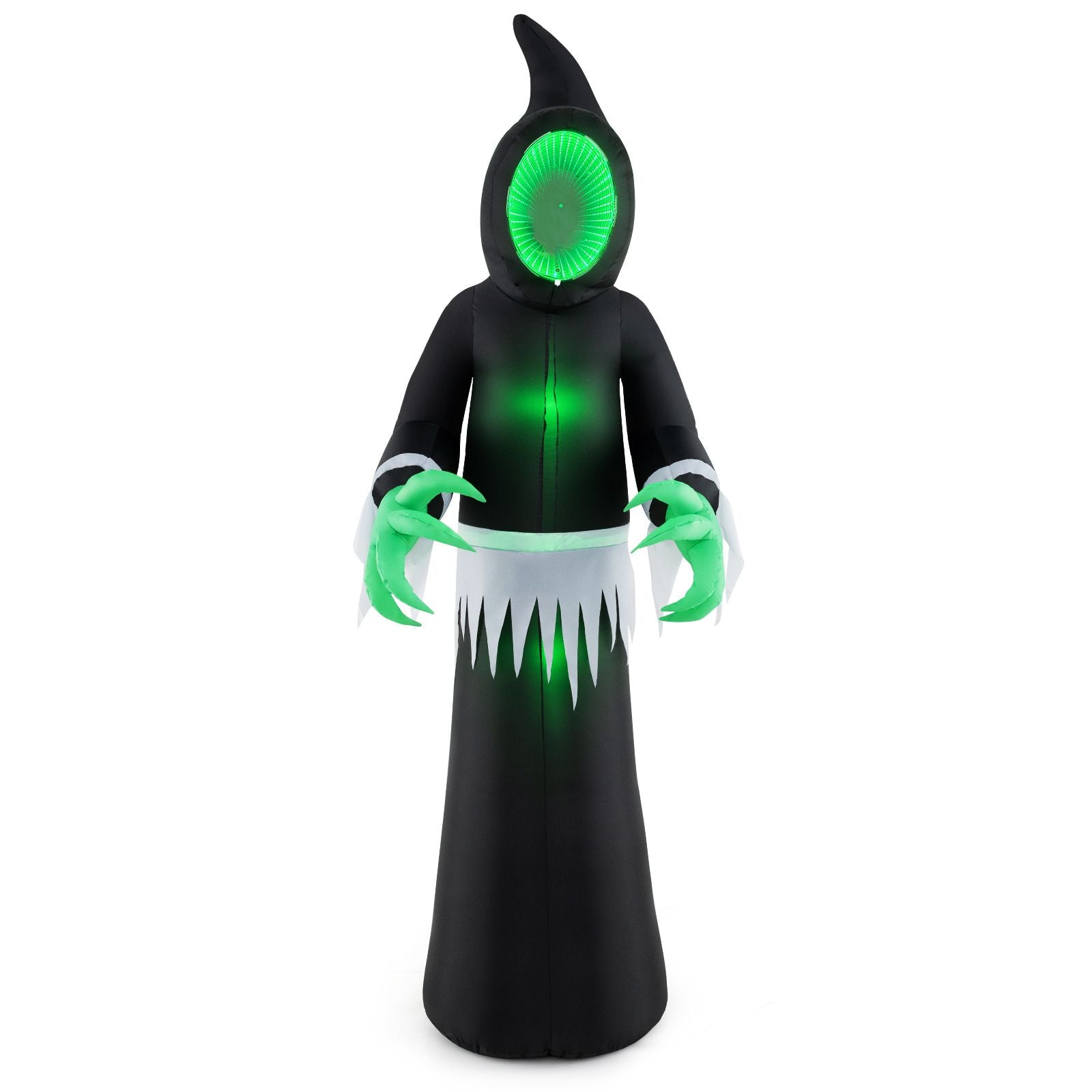 Giant Inflatable Halloween Ghost – 245 cm with Infinity Tunnel Lights & Green LEDs