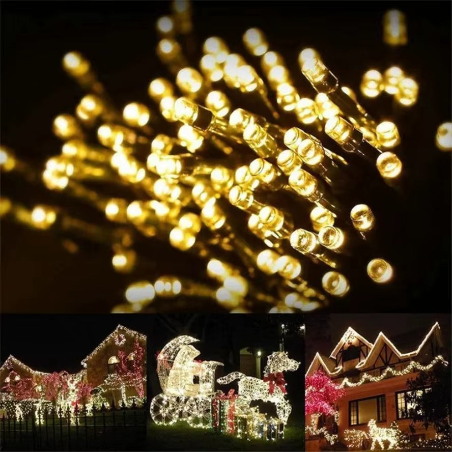 Solar Powered LED String Lights – 8 Lighting Modes | Waterproof Outdoor Garden Fairy Lights