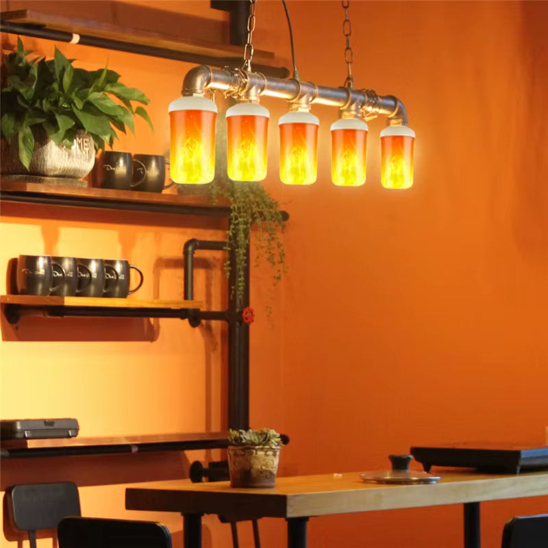 Multi-Function LED Flame Effect Bulb – 12W | E27 / B22 / E14 | 3 Modes | 1300K Firelight | Gravity Sensor