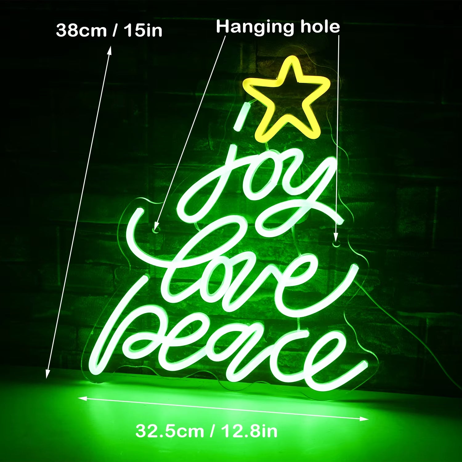 Christmas LED Neon Wall Sign – USB Powered Acrylic Light 