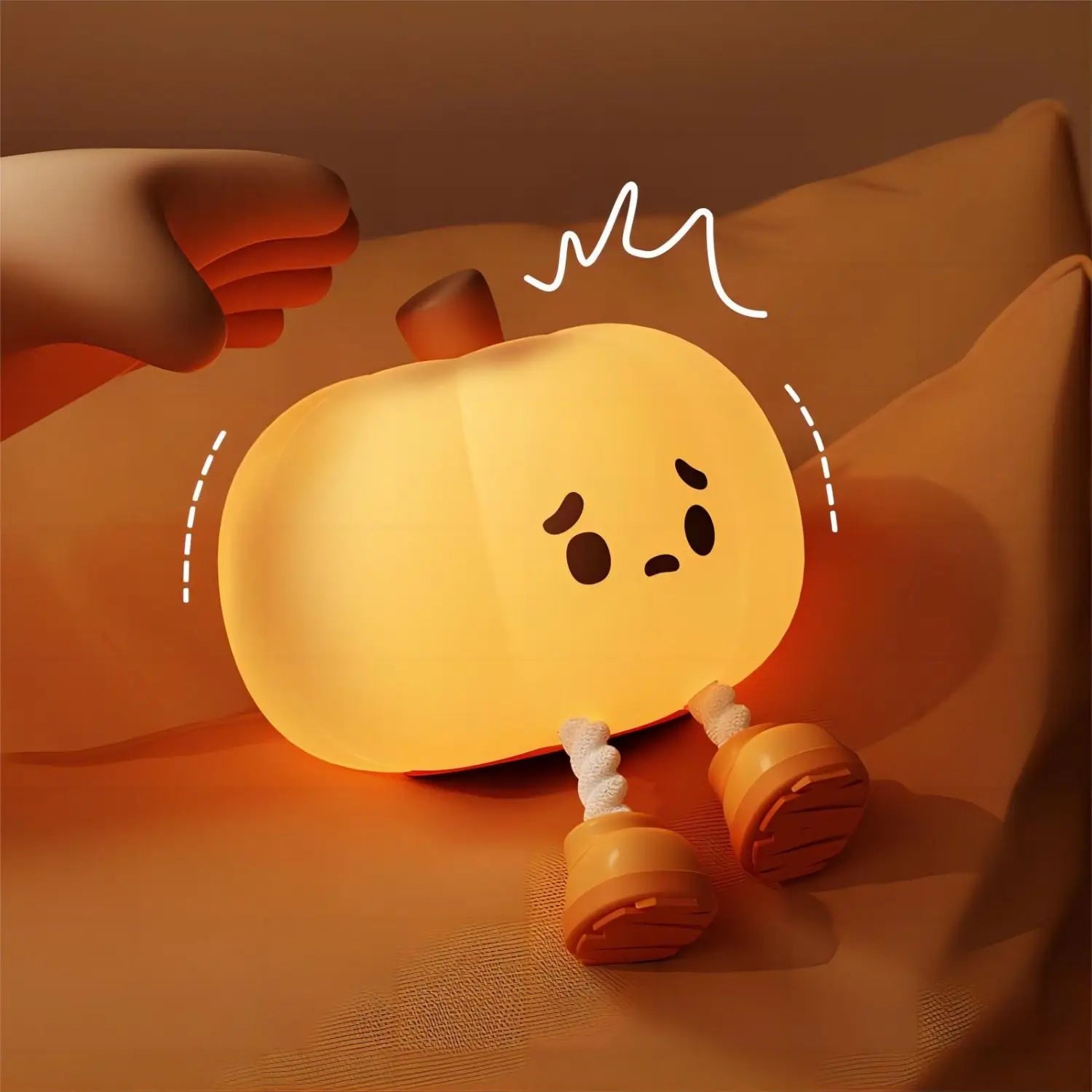 Little Pumpkin Sleep Lamp | USB Rechargeable Night Light | 3 Levels + Timer