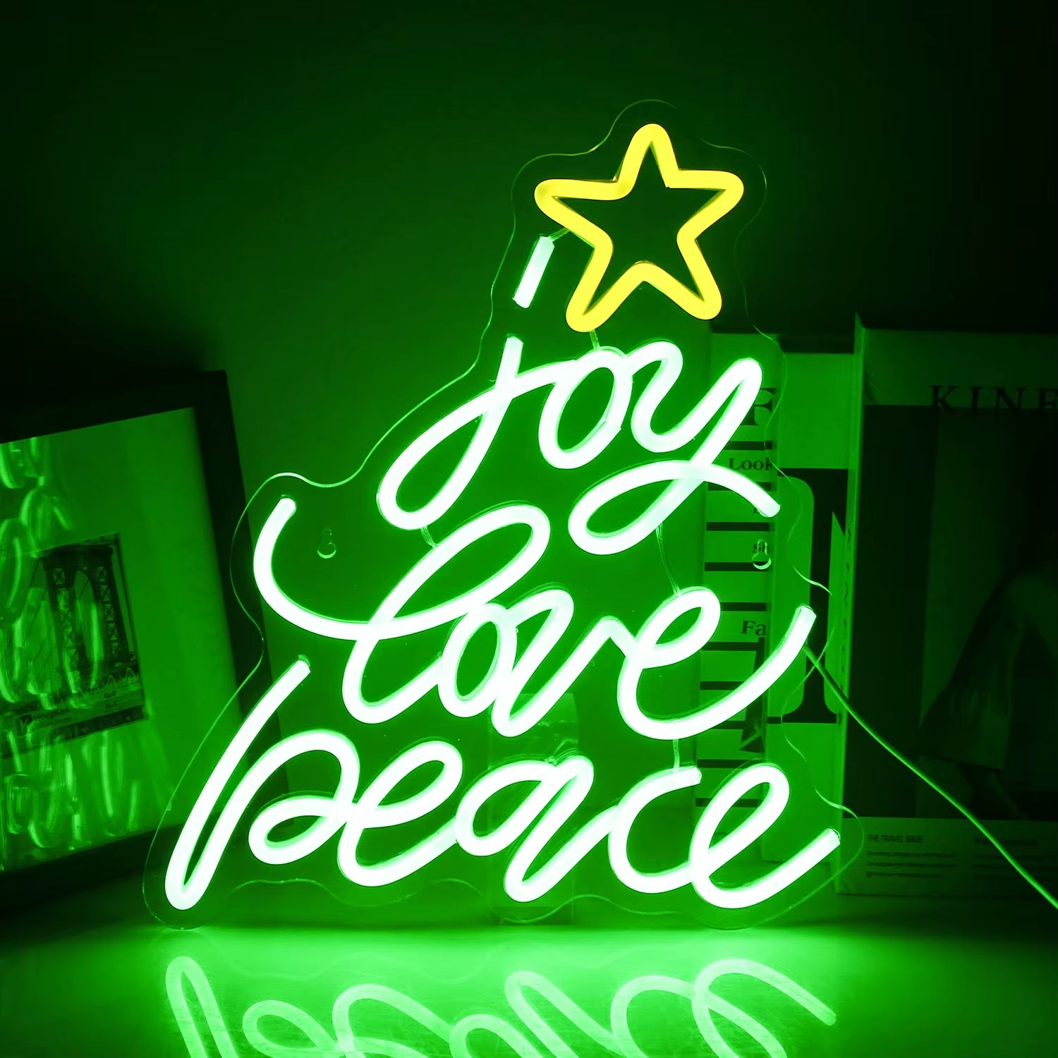 Christmas LED Neon Wall Sign – USB Powered Acrylic Light 