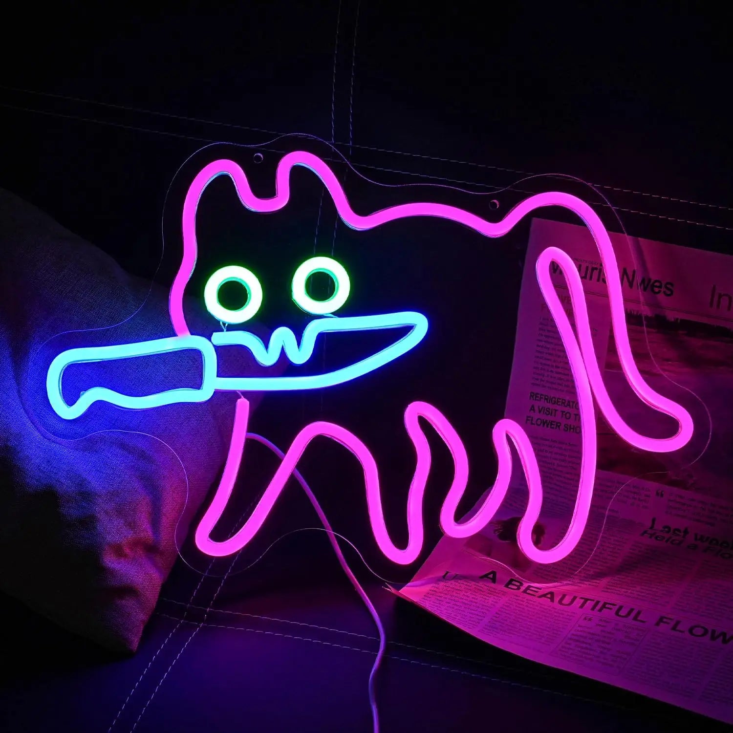 LED Neon LCat Sign 