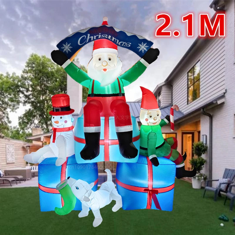 Inflatable Christmas Decoration – LED Lighted Holiday Display with Blower | EU & UK Plug