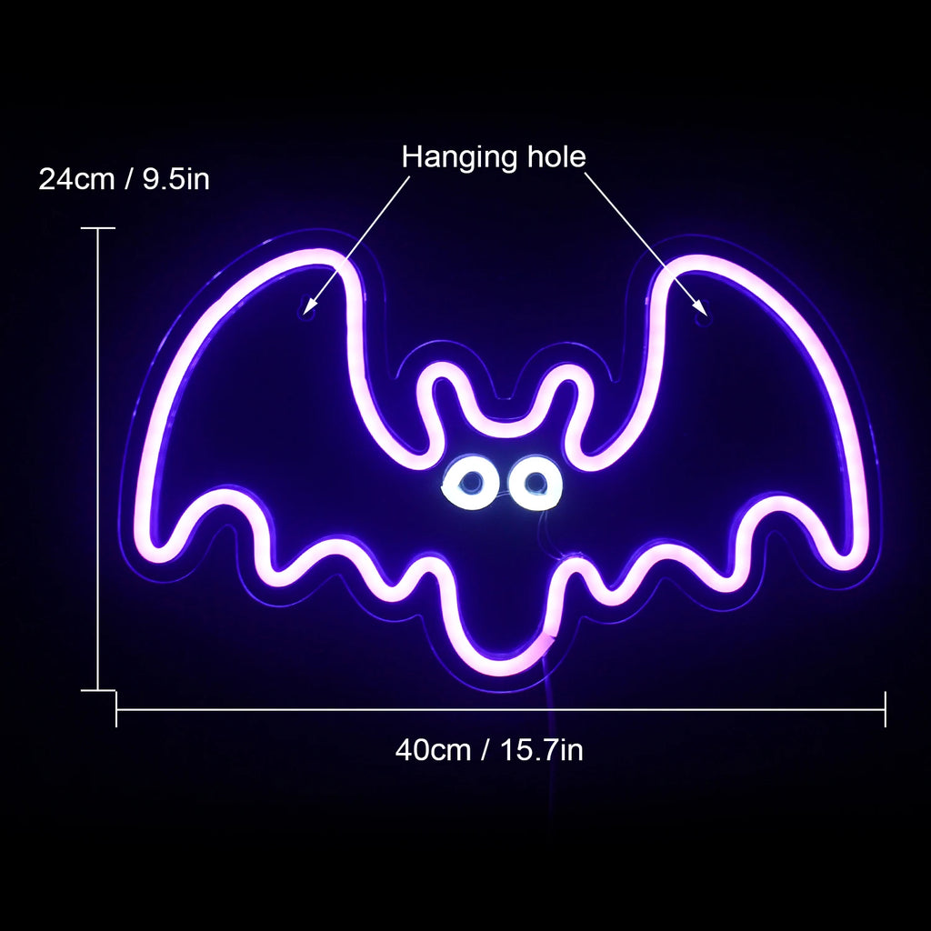 Bat LED Neon Sign for Halloween 