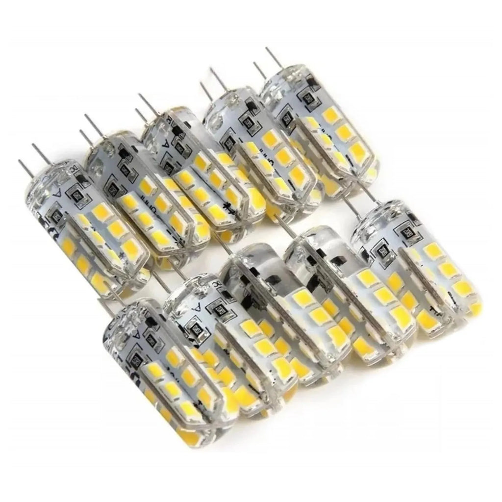 G4 LED Bulb (10 Pack) | 3W | AC/DC 12V or AC 220V | Warm & Cool White | 360° Beam