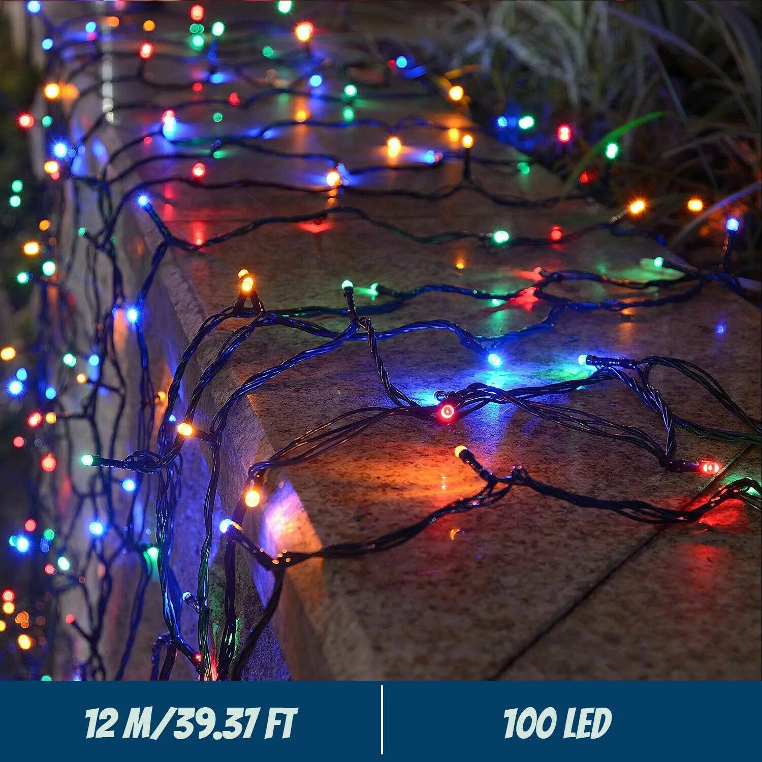 Solar Powered LED String Lights – 8 Modes | Waterproof Garden & Patio Fairy Lights with Long Runtime