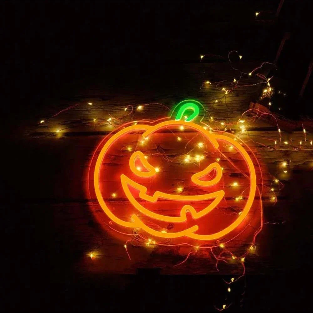 Halloween Pumbkin Neon Light
