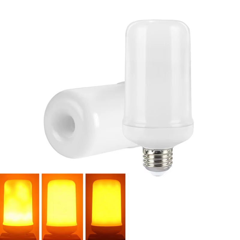 Multi-Function LED Flame Effect Bulb – 12W | E27 / B22 / E14 | 3 Modes | 1300K Firelight | Gravity Sensor