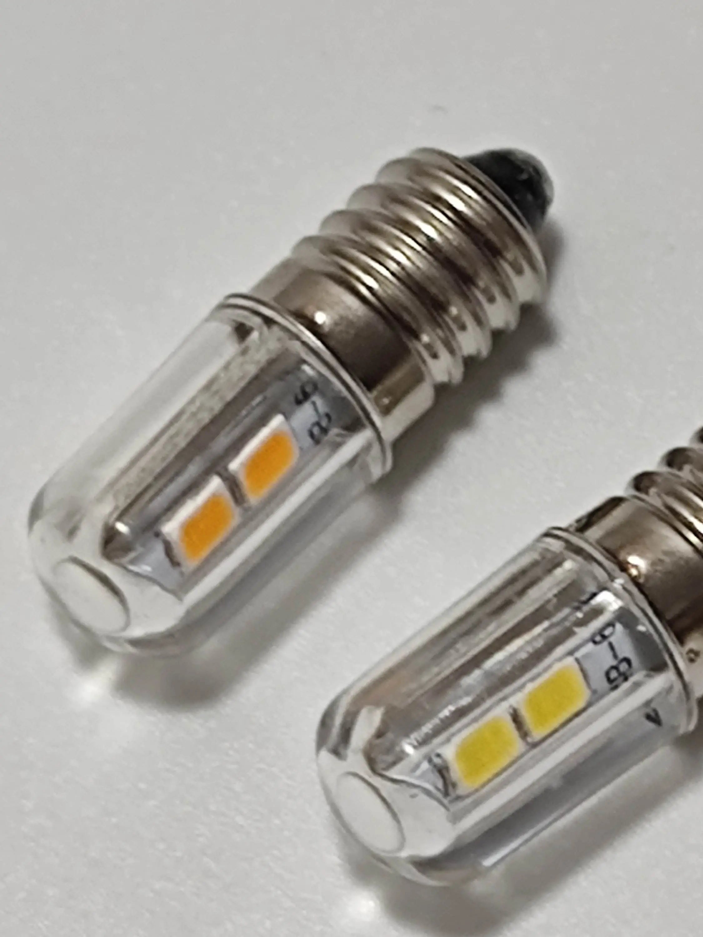 2pcs E10 LED Bulb – 6V / 12V Flashlight & Work Light | White & Warm White