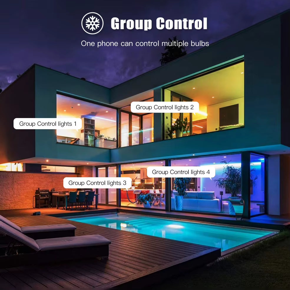 Smart LED GU10 Bulb – WiFi + Bluetooth | RGB + Warm White + Cool White | Alexa & Google Home Compatible