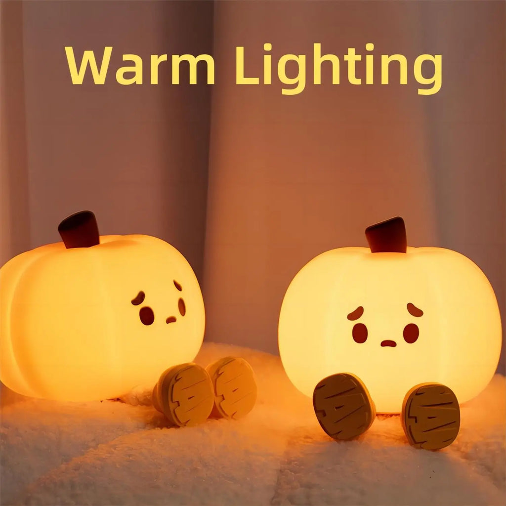 Little Pumpkin Sleep Lamp | USB Rechargeable Night Light | 3 Levels + Timer