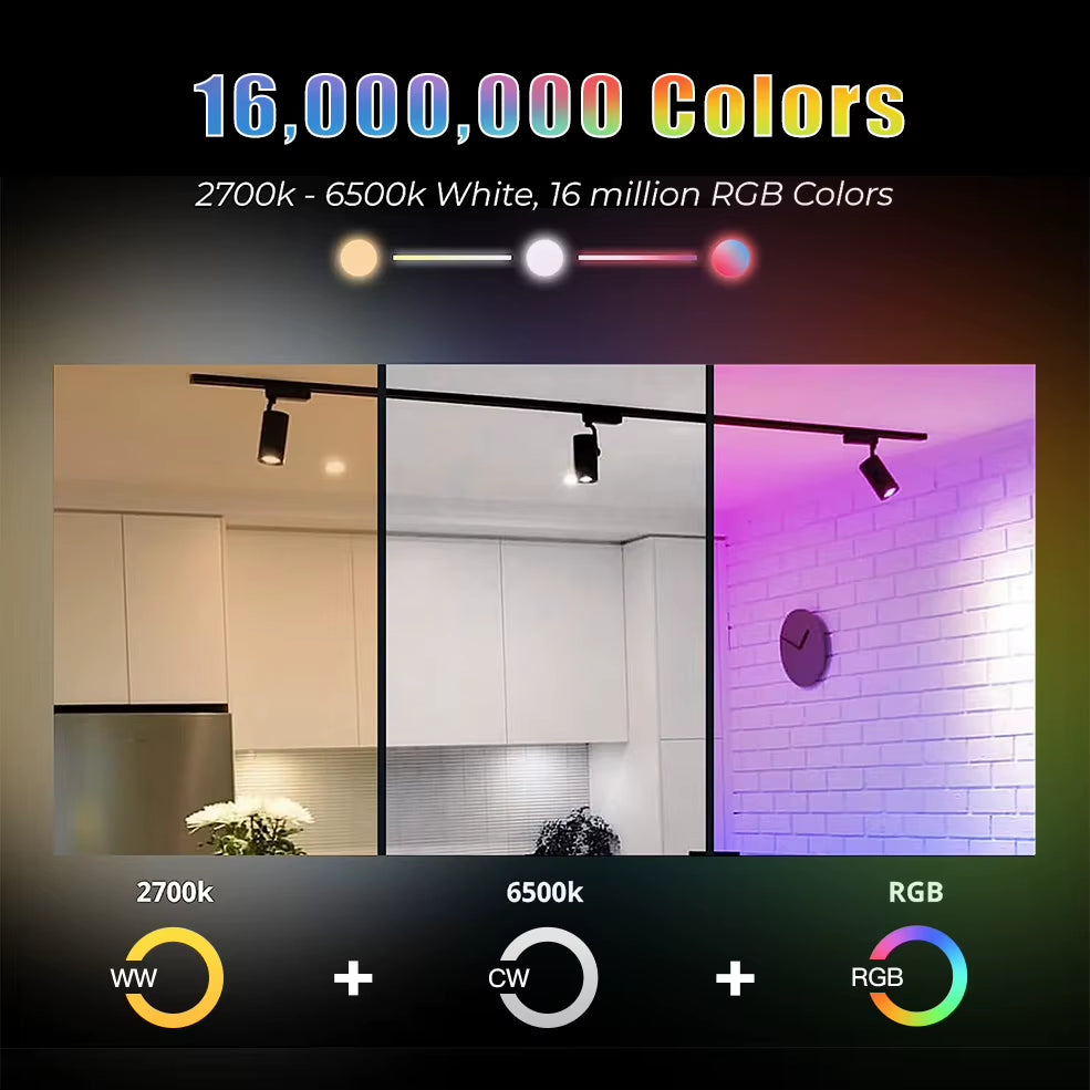 Smart LED GU10 Bulb – WiFi + Bluetooth | RGB + Warm White + Cool White | Alexa & Google Home Compatible