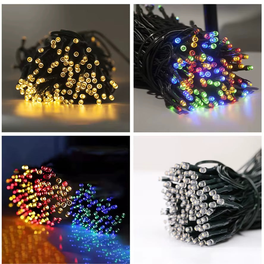 Solar Powered LED String Lights – 8 Lighting Modes | Waterproof Outdoor Garden Fairy Lights