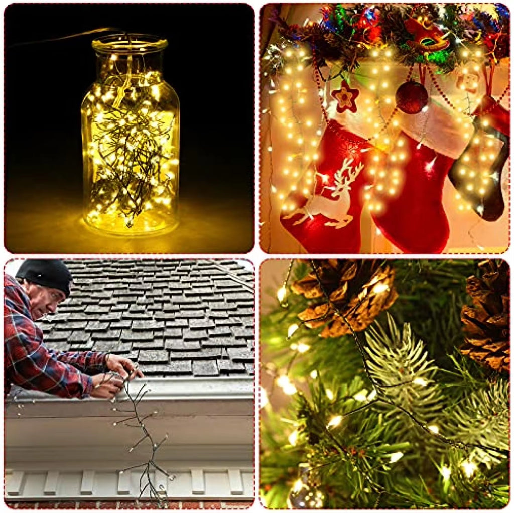 Christmas LED String Lights – 3M/10M/18M/36M | 100–1000 LEDs | Warm White/White | Remote Control | IP44