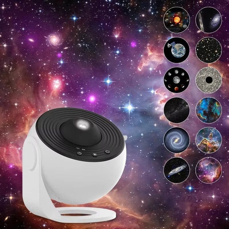 13-in-1 Planetarium Galaxy Projector – HD Star & Space Night Light | 12 Films, Adjustable Focus, Timer