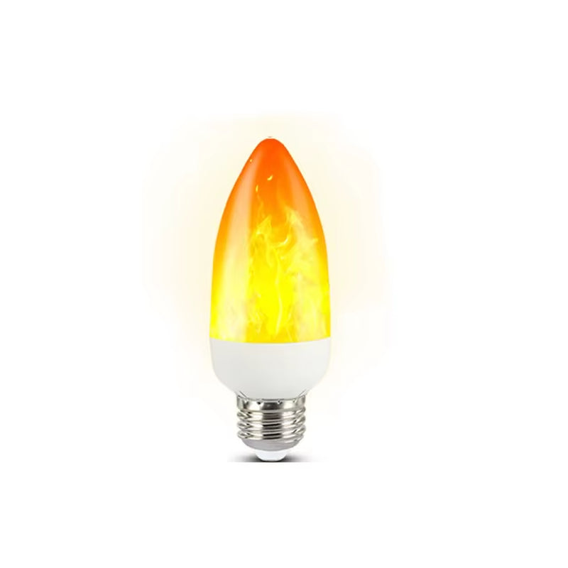 Multi-Function LED Flame Effect Bulb – 12W | E27 / B22 / E14 | 3 Modes | 1300K Firelight | Gravity Sensor