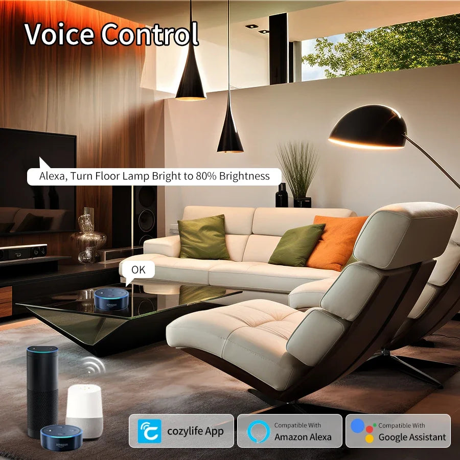 WiFi Smart LED Bulb – E27 | 12W/15W/20W | Warm & Cool White | Alexa & Google Home Compatible