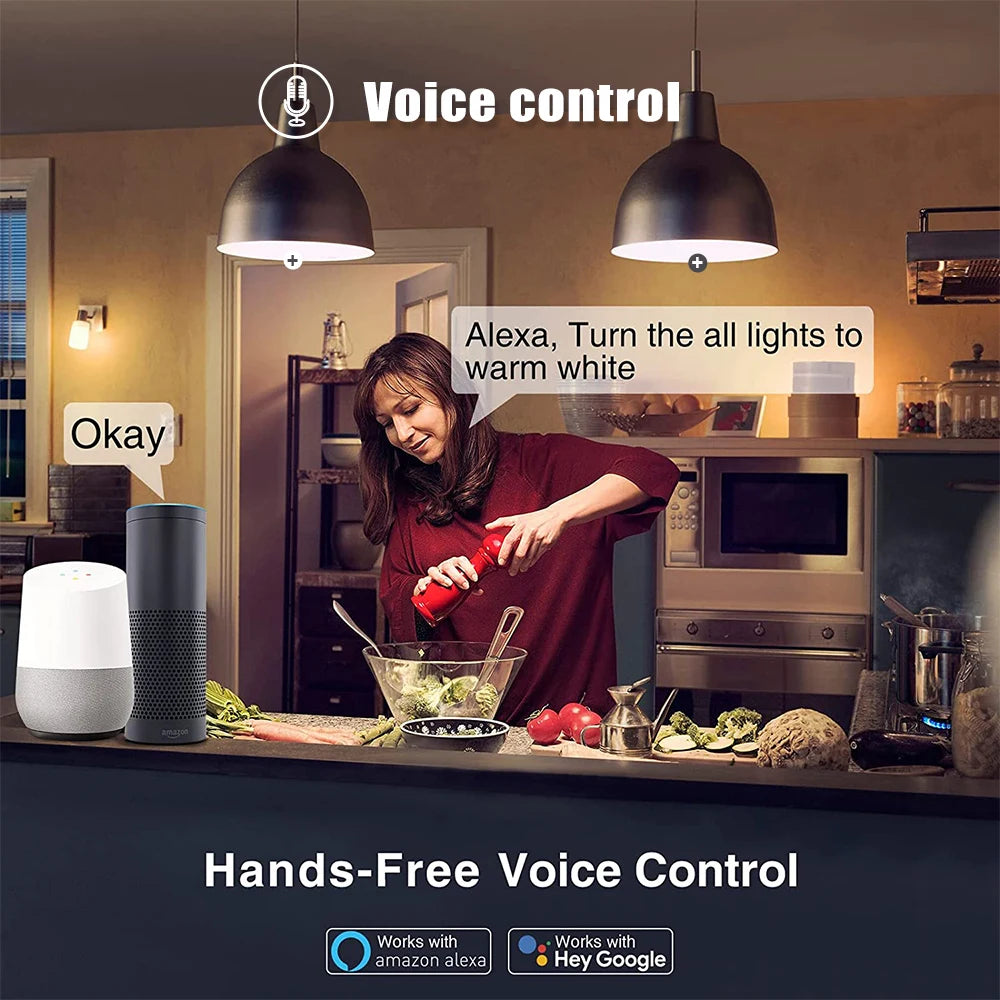 Smart LED GU10 Bulb – WiFi + Bluetooth | RGB + Warm White + Cool White | Alexa & Google Home Compatible