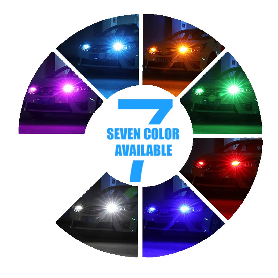 2pcs T10 W5W LED Bulbs | 12V 1W COB 400lm | Multi-Colour Car & Motorcycle Lights